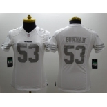 Nike Women San Francisco 49ers #53 NaVorro Bowman Platinum White Jerseys