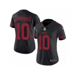 Women Nike San Francisco 49ers #10 Jimmy Garoppolo Limited Black Rush Vapor Untouchable NFL Jersey