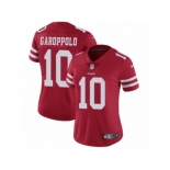 Women Nike San Francisco 49ers #10 Jimmy Garoppolo Red Team Color Vapor Untouchable Limited Player NFL Jersey