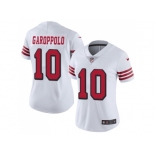 Women Nike San Francisco 49ers #10 Jimmy Garoppolo White Rush Stitched NFL Vapor Untouchable Limited Jersey