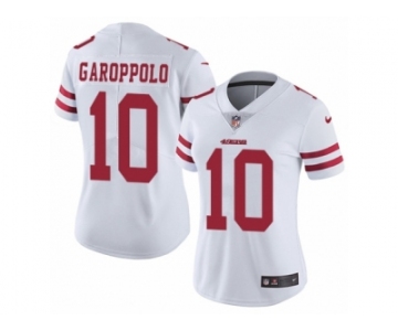 Women Nike San Francisco 49ers #10 Jimmy Garoppolo White Vapor Untouchable Limited Player NFL Jersey