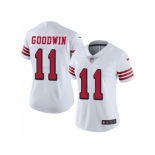 Women Nike San Francisco 49ers #11 Marquise Goodwin White Rush Stitched NFL Vapor Untouchable Limited Jersey