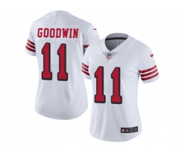 Women Nike San Francisco 49ers #11 Marquise Goodwin White Rush Stitched NFL Vapor Untouchable Limited Jersey