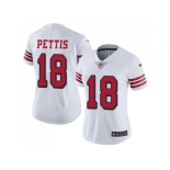 Women Nike San Francisco 49ers #18 Dante Pettis White Rush Stitched NFL Vapor Untouchable Limited Jersey