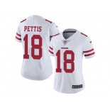 Women Nike San Francisco 49ers #18 Dante Pettis White Stitched NFL Vapor Untouchable Limited Jersey