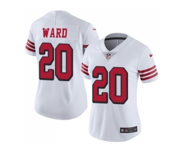 Women Nike San Francisco 49ers #20 Jimmie Ward White Rush Stitched NFL Vapor Untouchable Limited Jersey