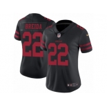 Women Nike San Francisco 49ers #22 Matt Breida Black Vapor Untouchable Limited Player NFL Jersey