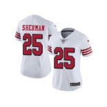 Women Nike San Francisco 49ers #25 Richard Sherman White Rush Stitched NFL Vapor Untouchable Limited Jersey