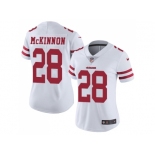 Women Nike San Francisco 49ers #28 Jerick McKinnon White Stitched NFL Vapor Untouchable Limited Jersey