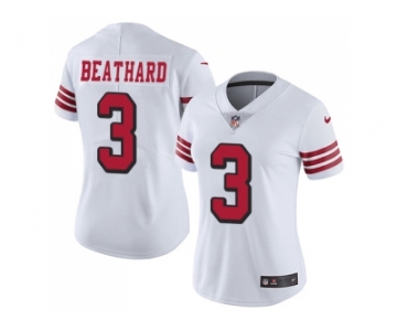 Women Nike San Francisco 49ers #3 C.J. Beathard White Rush Stitched NFL Vapor Untouchable Limited Jersey