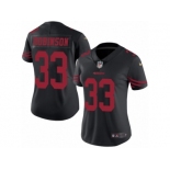 Women Nike San Francisco 49ers #33 Rashard Robinson Limited Black Rush Vapor Untouchable NFL Jersey