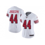 Women Nike San Francisco 49ers #44 Kyle Juszczyk White Rush Stitched NFL Vapor Untouchable Limited Jersey