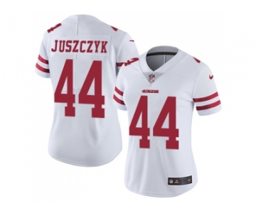 Women Nike San Francisco 49ers #44 Kyle Juszczyk White Stitched NFL Vapor Untouchable Limited Jersey