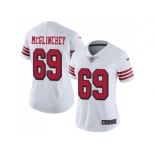 Women Nike San Francisco 49ers #69 Mike McGlinchey White Rush Stitched NFL Vapor Untouchable Limited Jersey