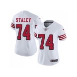 Women Nike San Francisco 49ers #74 Joe Staley White Rush Stitched NFL Vapor Untouchable Limited Jersey