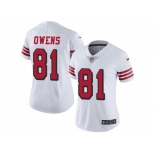 Women Nike San Francisco 49ers #81 Terrell Owens White Rush Stitched NFL Vapor Untouchable Limited Jersey