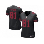 Women Nike San Francisco 49ers #81 Trent Taylor Game Black NFL Jersey