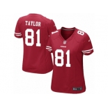 Women Nike San Francisco 49ers #81 Trent Taylor Game Red Team Color NFL Jersey