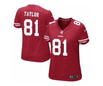 Women Nike San Francisco 49ers #81 Trent Taylor Game Red Team Color NFL Jersey