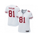 Women Nike San Francisco 49ers #81 Trent Taylor Game White NFL Jersey