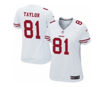 Women Nike San Francisco 49ers #81 Trent Taylor Game White NFL Jersey