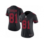 Women Nike San Francisco 49ers #81 Trent Taylor Limited Black Rush Vapor Untouchable NFL Jersey