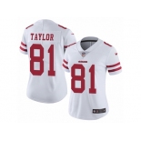 Women Nike San Francisco 49ers #81 Trent Taylor White Vapor Untouchable Limited Player NFL Jersey