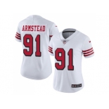 Women Nike San Francisco 49ers #91 Arik Armstead White Rush Stitched NFL Vapor Untouchable Limited Jersey