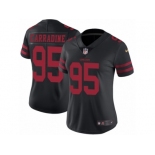 Women Nike San Francisco 49ers #95 Tank Carradine Black Vapor Untouchable Limited Player NFL Jersey