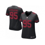 Women Nike San Francisco 49ers #95 Tank Carradine Game Black NFL Jersey