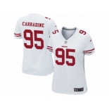 Women Nike San Francisco 49ers #95 Tank Carradine Game White NFL Jersey