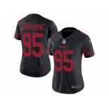 Women Nike San Francisco 49ers #95 Tank Carradine Limited Black Rush Vapor Untouchable NFL Jersey