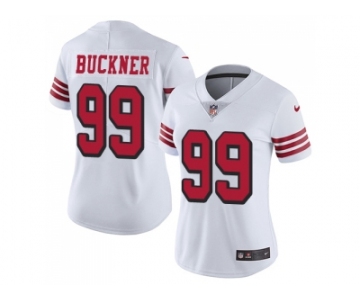 Women Nike San Francisco 49ers #99 DeForest Buckner White Rush Stitched NFL Vapor Untouchable Limited Jersey