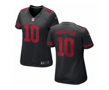 Women San Francisco 49ers #10 Jimmy Garoppolo Nike Black Game Jersey