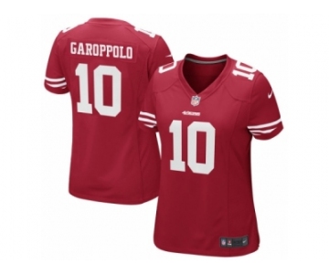 Women San Francisco 49ers #10 Jimmy Garoppolo Nike Scarlet Game Jersey