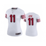 Women San Francisco 49ers #11 Brandon Aiyuk White Rush Jersey