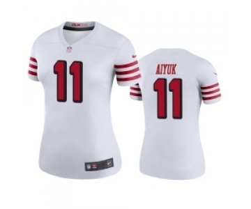 Women San Francisco 49ers #11 Brandon Aiyuk White Rush Jersey