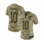 Women's Nike San Francisco 49ers #10 Jimmy Garoppolo Limited Camo 2018 Salute to Service NFL Jersey