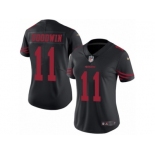 Women's Nike San Francisco 49ers #11 Marquise Goodwin Limited Black Rush NFL Jersey