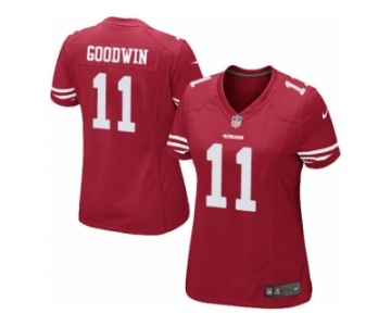 Women's Nike San Francisco 49ers #11 Marquise Goodwin Limited Red Team Color NFL Jersey