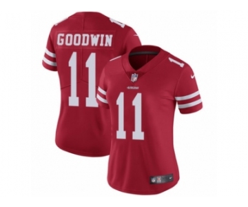 Women's Nike San Francisco 49ers #11 Marquise Goodwin Vapor Untouchable Limited Red Team Color NFL Jersey