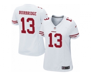 Women's Nike San Francisco 49ers #13 Aaron Burbridge Limited White NFL Jersey