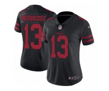 Women's Nike San Francisco 49ers #13 Aaron Burbridge Vapor Untouchable Limited Black Alternate NFL Jersey