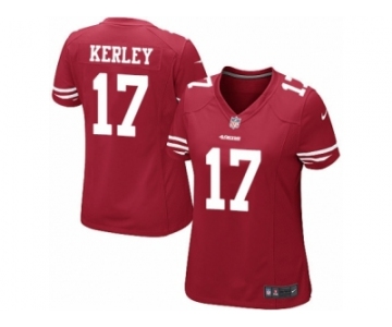 Women's Nike San Francisco 49ers #14 Jeremy Kerley Game Red Team Color NFL Jersey