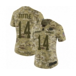 Women's Nike San Francisco 49ers #14 Y.A. Tittle Limited Camo 2018 Salute to Service NFL Jersey