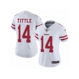 Women's Nike San Francisco 49ers #14 Y.A. Tittle Vapor Untouchable Limited White NFL Jersey