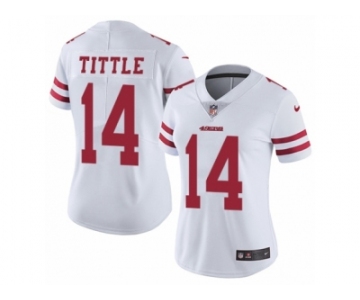 Women's Nike San Francisco 49ers #14 Y.A. Tittle Vapor Untouchable Limited White NFL Jersey