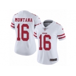 Women's Nike San Francisco 49ers #16 Joe Montana Vapor Untouchable Limited White NFL Jersey