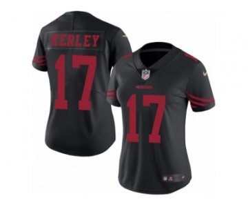 Women's Nike San Francisco 49ers #17 Jeremy Kerley Limited Black Rush NFL Jersey