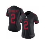 Women's Nike San Francisco 49ers #2 Blaine Gabbert Limited Black Rush NFL Jersey